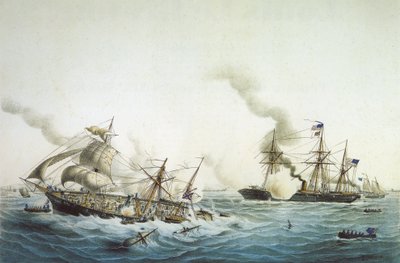 Kampf der CSS Alabama und der USS Kearsarge von Louis Le Breton